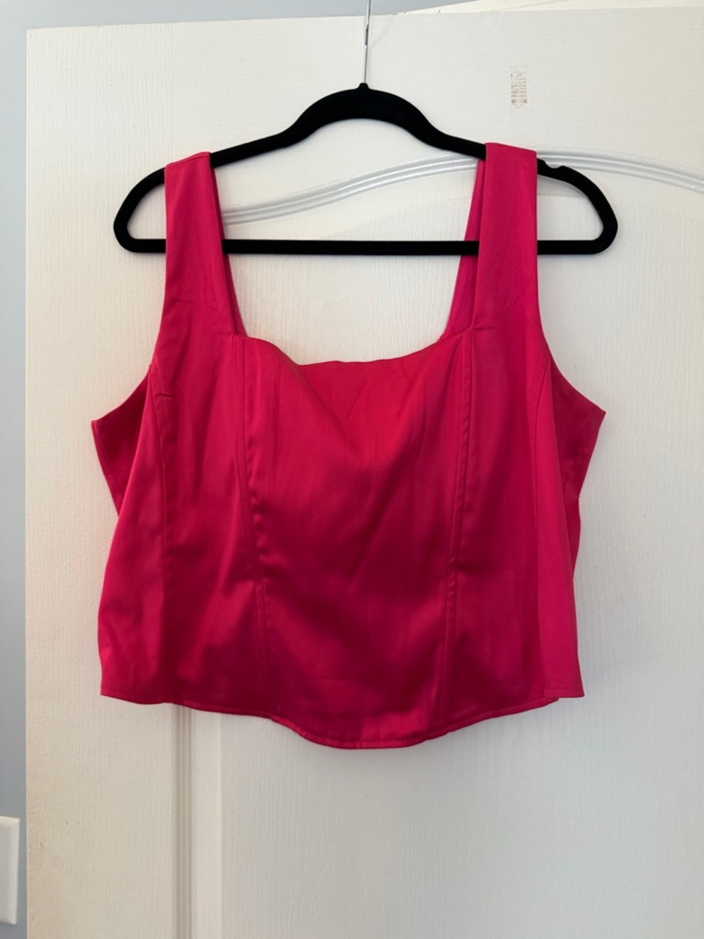 torrid Hot Pink Square-Neck Crop Tank